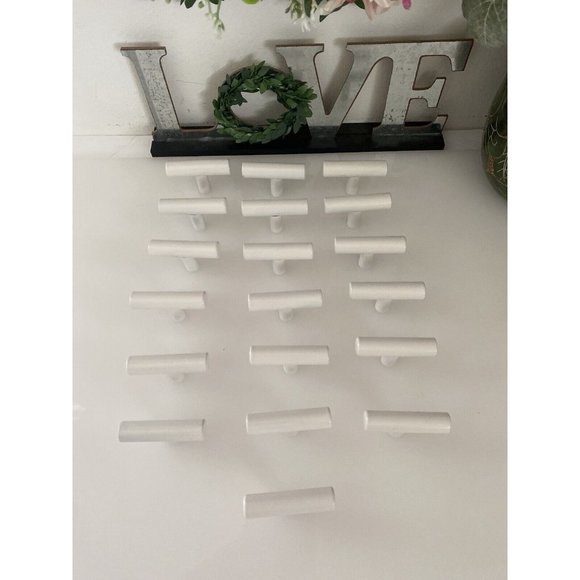Simple Kitchen Cabinet Pulls White Cupboard Round T Bar Handle Drawer 2" New - Picture 11 of 16